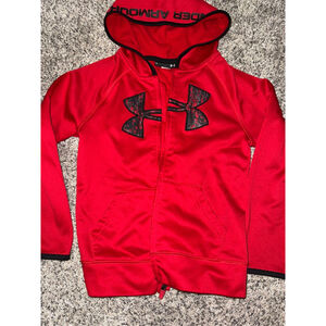 Kids Under Armour Hoodie Red/Black Size 7​